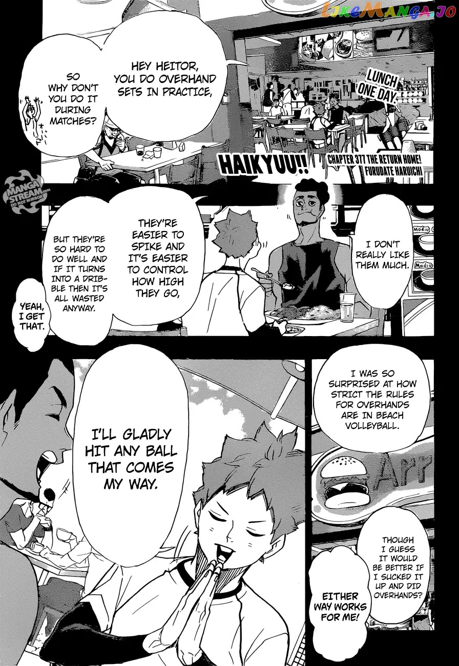 Haikyuu!!, Chapter 377 image 01